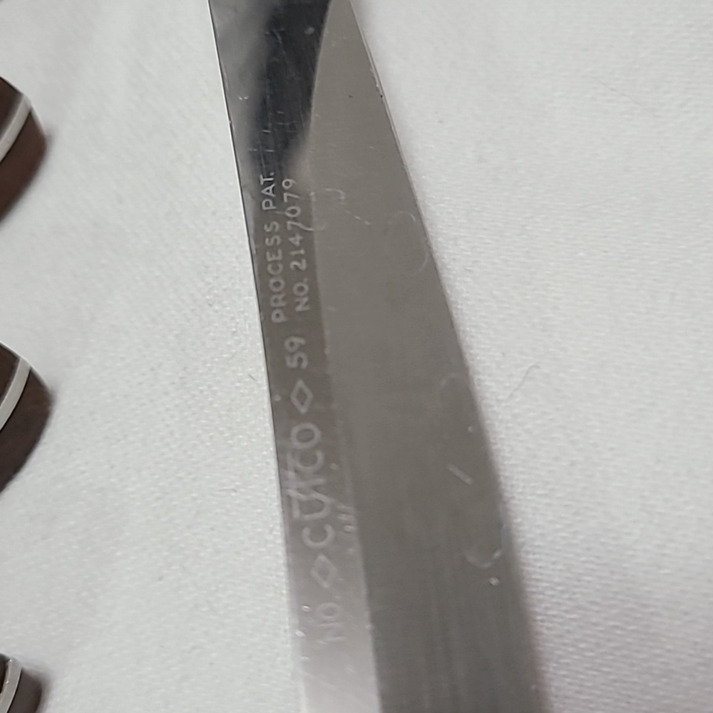 Cutco Vintage #59 Pat. No. 2147079, Set of 7 Smooth Blade Steak/table Knives - Picture 9 of 16